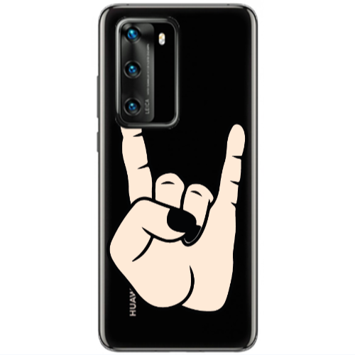 Huawei P40 Rock Transparent Silicone TPU Θήκη