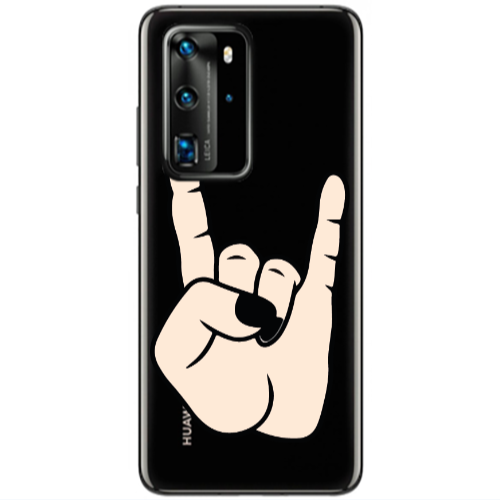 Huawei P40 Pro Rock Transparent Silicone TPU Θήκη