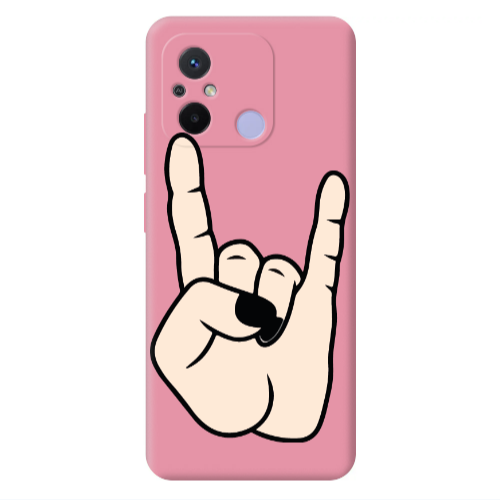 Xiaomi Redmi 12C Rock Pink Colored Silicone TPU Θήκη