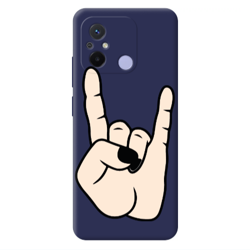 Xiaomi Redmi 12C Rock Dark blue Colored Silicone TPU Θήκη