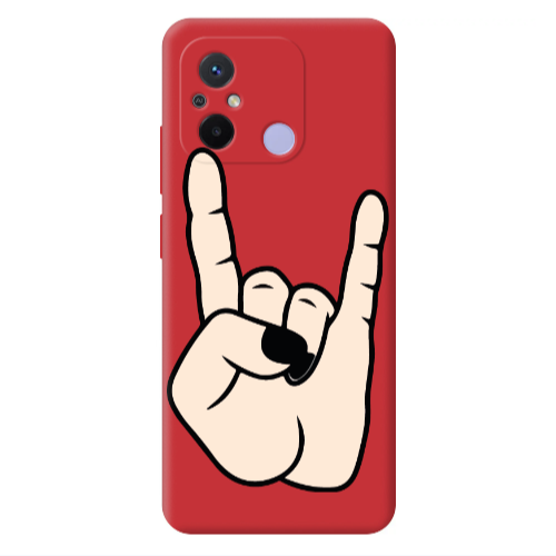 Xiaomi Redmi 12C Rock Red Colored Silicone TPU Θήκη