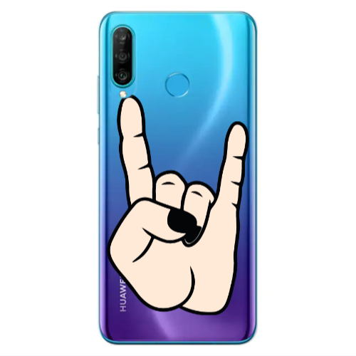 Huawei P30 Lite Rock Transparent Silicone TPU Θήκη