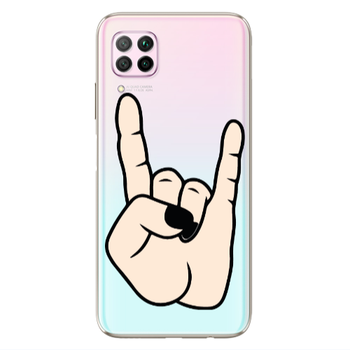 Huawei P40 Lite Rock Transparent Silicone TPU Θήκη