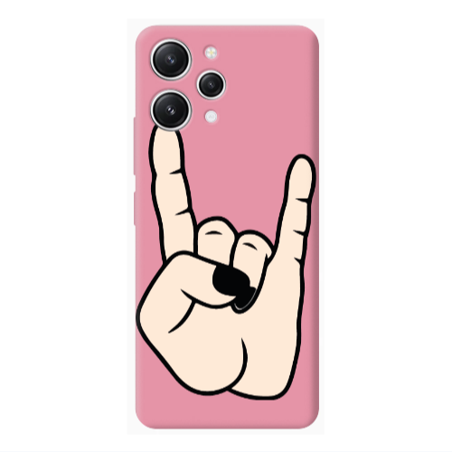 Xiaomi Redmi 12 Rock Pink Colored Silicone TPU Θήκη