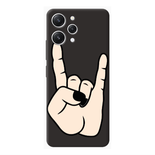 Xiaomi Redmi 12 Rock Black Colored Silicone TPU Θήκη