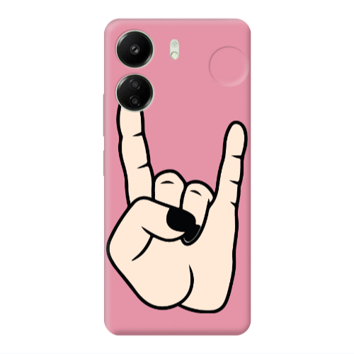 Xiaomi Redmi 13C Rock Pink Colored Silicone TPU Θήκη