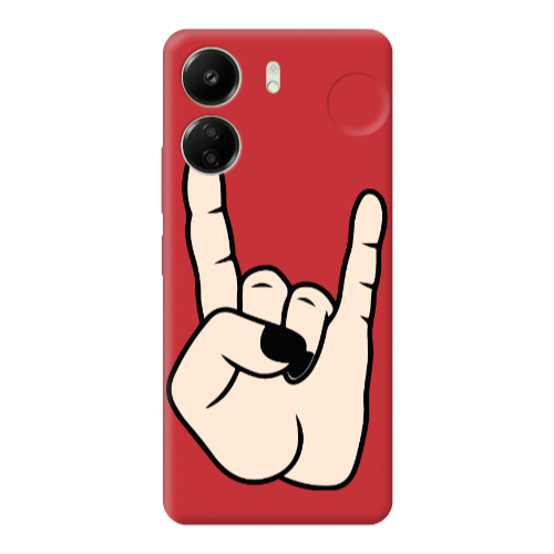 Xiaomi Redmi 13C Rock Red Colored Silicone TPU Θήκη