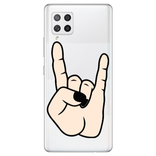 Samsung A42 5G Rock Transparent Silicone TPU Θήκη