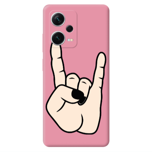 Xiaomi Poco X5 Rock Pink Colored Silicone TPU Θήκη