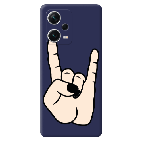 Xiaomi Poco X5 Rock Dark blue Colored Silicone TPU Θήκη