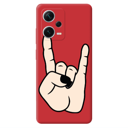 Xiaomi Poco X5 Rock Red Colored Silicone TPU Θήκη