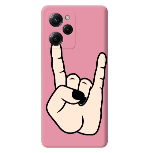 Xiaomi Poco X5 Pro Rock Pink Colored Silicone TPU Θήκη