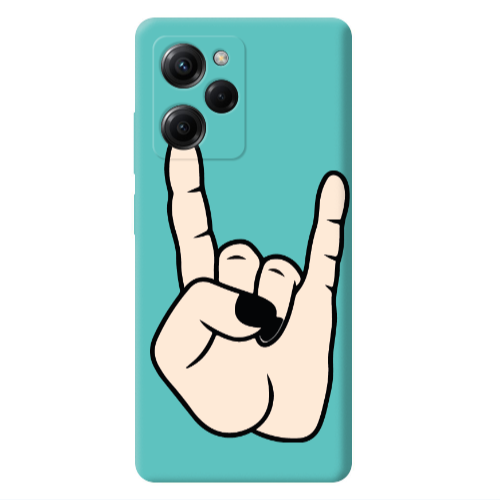 Xiaomi Poco X5 Pro Rock Turquoise Colored Silicone TPU Θήκη