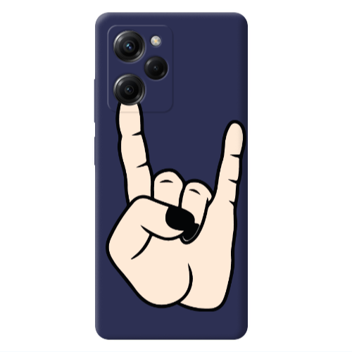 Xiaomi Poco X5 Pro Rock Dark blue Colored Silicone TPU Θήκη