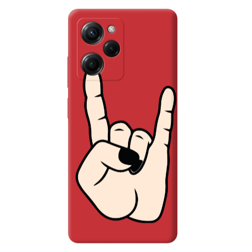 Xiaomi Poco X5 Pro Rock Red Colored Silicone TPU Θήκη