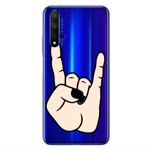Huawei Nova 5 T Rock Transparent Silicone TPU Θήκη