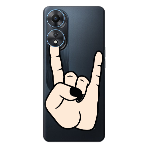 Oppo A 98 Rock Transparent Silicone TPU Θήκη