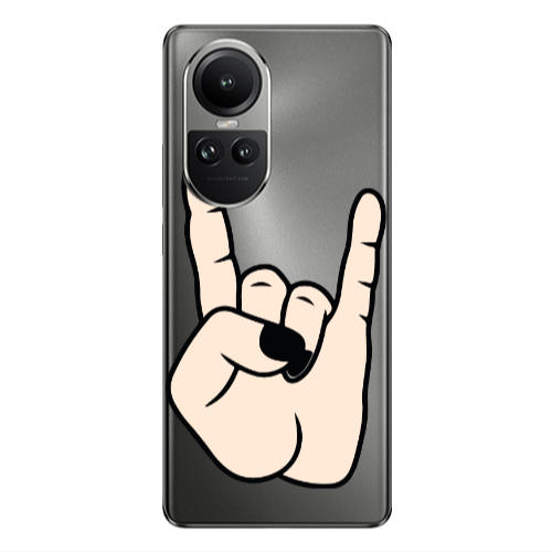 Oppo Reno10 5G Rock Transparent Silicone TPU Θήκη