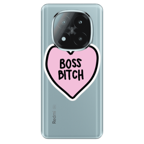 Xiaomi Redmi Note 14 Pro + 5g Boss Bitch Transparent Silicone TPU Θήκη