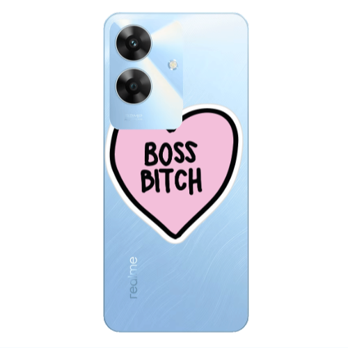 Realme Note 60 Boss Bitch Transparent Silicone TPU Θήκη