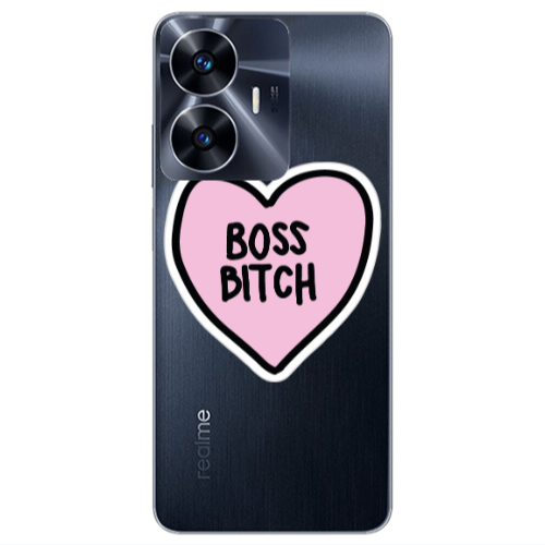 Realme Note 50 Boss Bitch Transparent Silicone TPU Θήκη
