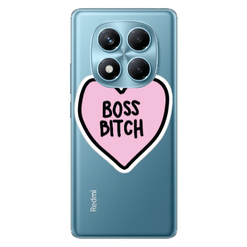 Xiaomi Redmi Note 14 Pro Boss Bitch Transparent Silicone TPU Θήκη