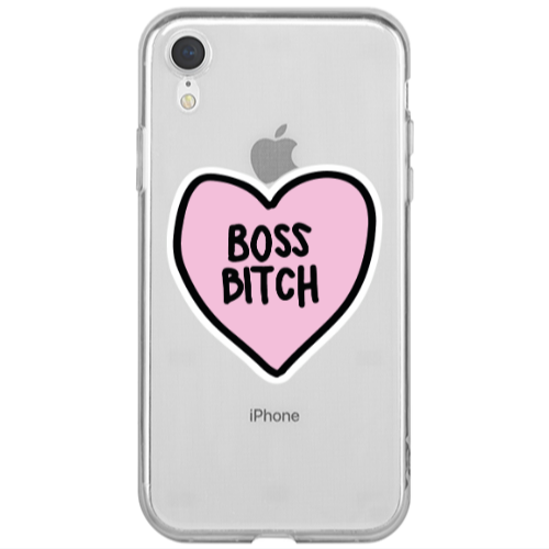 Apple iPhone Xr Boss Bitch Transparent Silicone TPU Θήκη