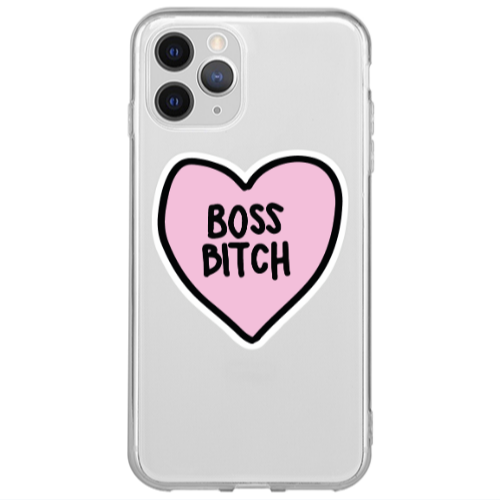 Apple iPhone 13 Pro Max Boss Bitch Transparent Silicone TPU Θήκη
