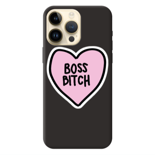 Apple iPhone 13 Pro Max Boss Bitch Black Colored Silicone TPU Θήκη