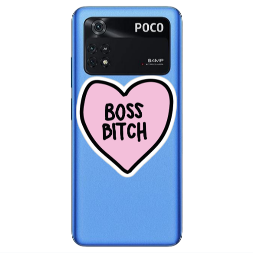 Xiaomi Poco M4 Pro 4G Boss Bitch Transparent Silicone TPU Θήκη