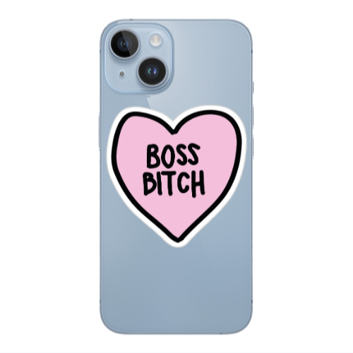 Apple iPhone 14  Boss Bitch Transparent Silicone TPU Θήκη