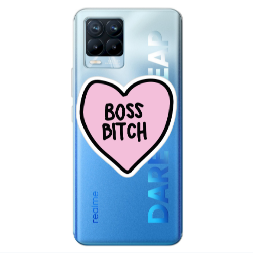 Realme 8 Pro Boss Bitch Transparent Silicone TPU Θήκη