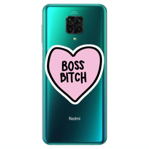 Xiaomi Redmi Note 9S Boss Bitch Transparent Silicone TPU Θήκη