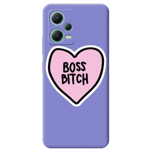 Xiaomi Redmi Note 12 Pro 5G Boss Bitch Purple Colored Silicone TPU Θήκη