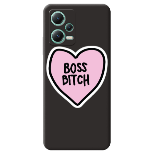 Xiaomi Redmi Note 12 Pro 5G Boss Bitch Black Colored Silicone TPU Θήκη
