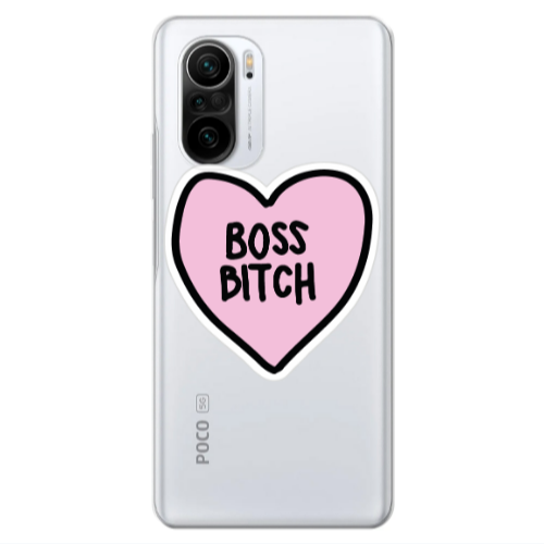 Xiaomi Poco F3 Boss Bitch Transparent Silicone TPU Θήκη