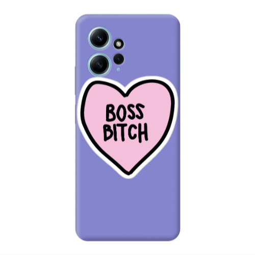 Xiaomi Redmi Note 12 4G Boss Bitch Purple Colored Silicone TPU Θήκη