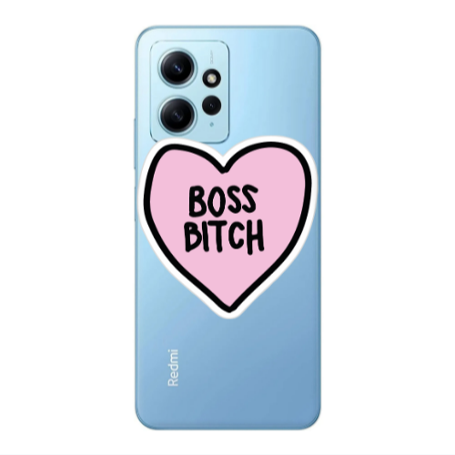 Xiaomi Redmi Note 12 4G Boss Bitch Transparent Silicone TPU Θήκη