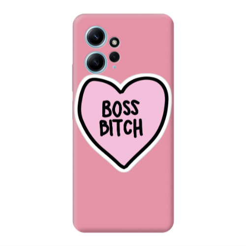 Xiaomi Redmi Note 12 4G Boss Bitch Pink Colored Silicone TPU Θήκη
