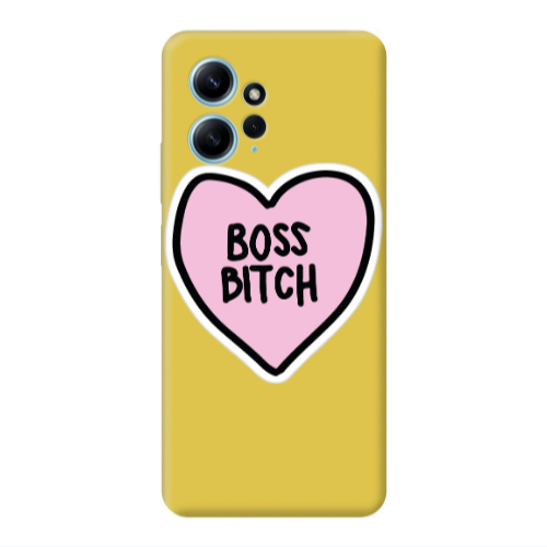 Xiaomi Redmi Note 12 4G Boss Bitch Yellow Colored Silicone TPU Θήκη