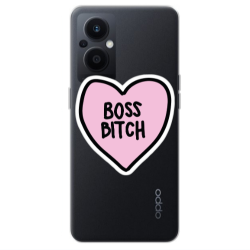 Oppo Reno 7 Lite Boss Bitch Transparent Silicone TPU Θήκη