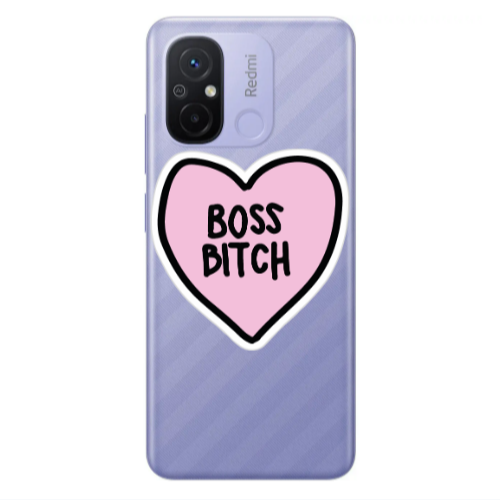 Xiaomi Redmi 12C Boss Bitch Transparent Silicone TPU Θήκη
