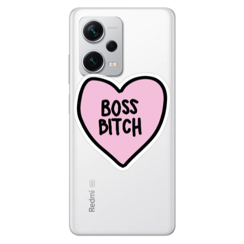 Xiaomi Redmi Note 12 5G Boss Bitch Transparent Silicone TPU Θήκη