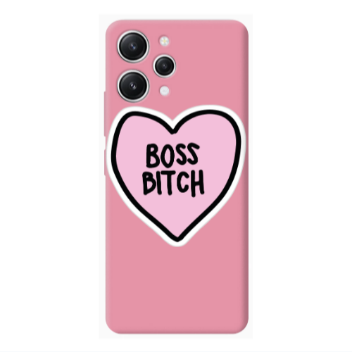 Xiaomi Redmi 12 Boss Bitch Pink Colored Silicone TPU Θήκη