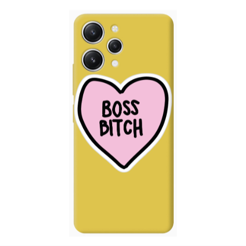 Xiaomi Redmi 12 Boss Bitch Yellow Colored Silicone TPU Θήκη