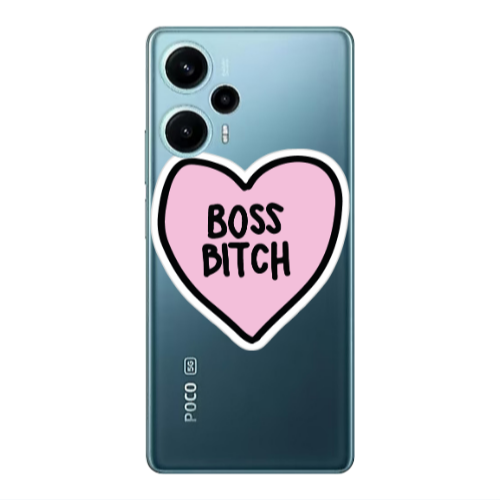 Xiaomi Poco F5 Boss Bitch Transparent Silicone TPU Θήκη