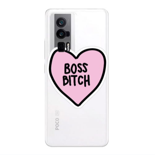 Xiaomi Poco F5 Pro Boss Bitch Transparent Silicone TPU Θήκη