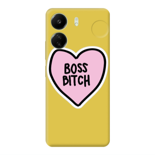 Xiaomi Redmi 13C Boss Bitch Yellow Colored Silicone TPU Θήκη