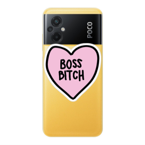 Xiaomi Poco M5 Boss Bitch Transparent Silicone TPU Θήκη