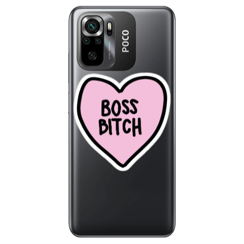 Xiaomi Poco M5 s Boss Bitch Transparent Silicone TPU Θήκη